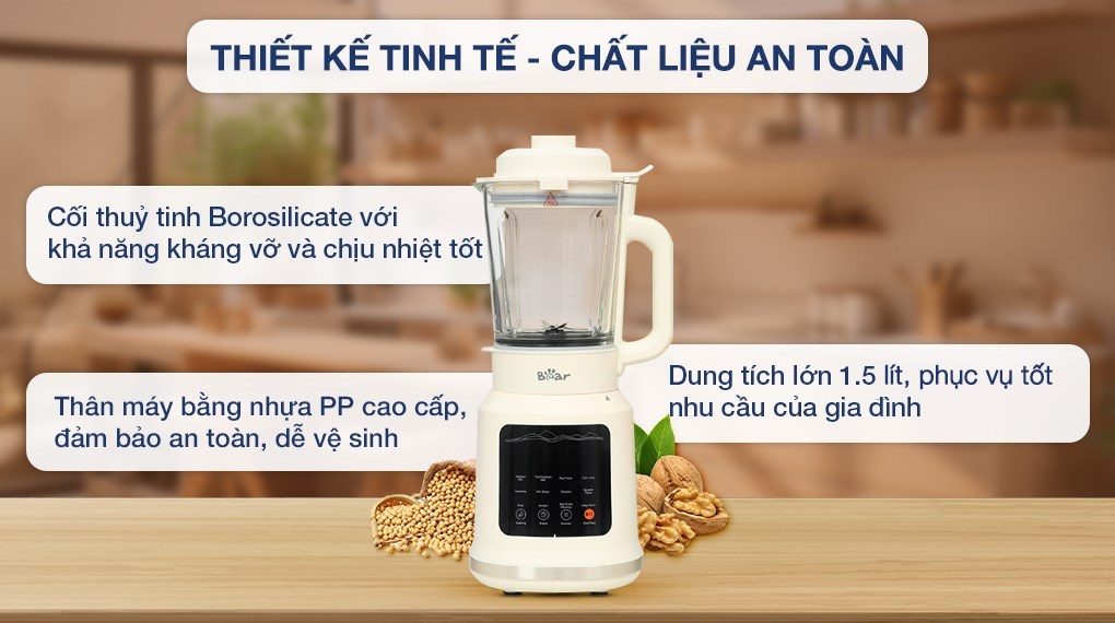 Máy làm sữa hạt đa năng Bear BCB-E153W2