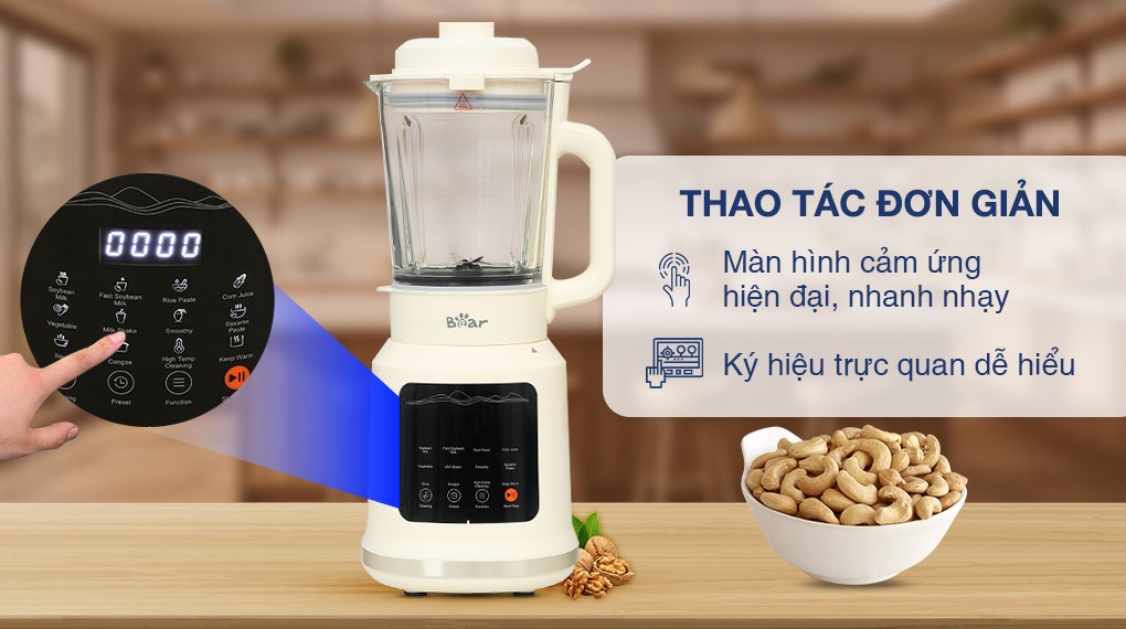 Máy làm sữa hạt đa năng Bear BCB-E153W2