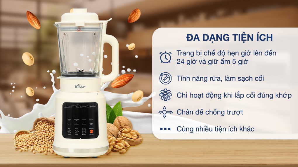 Máy làm sữa hạt đa năng Bear BCB-E153W2