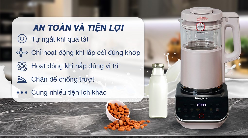 Máy làm sữa hạt đa năng Kangaroo KG175HB3
