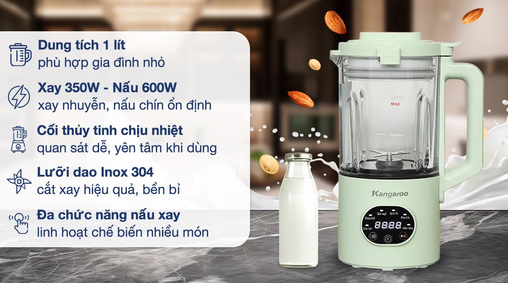 Máy xay sữa hạt đa năng Kangaroo KGHB1G