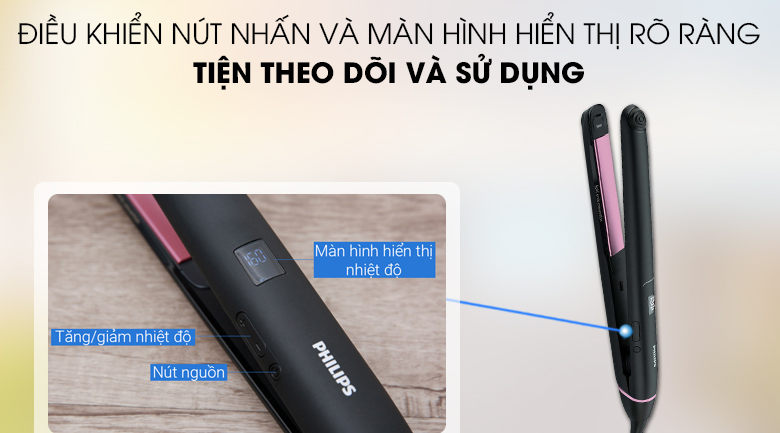 Dễ dùng - Máy tạo kiểu tóc Philips BHS675