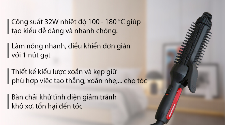 Máy tạo kiểu tóc Panasonic EH-HT45-K645: Máy tạo kiểu tóc Panasonic EH-HT45-K645 với các đầu đổi hướng linh hoạt sẽ giúp bạn tạo nên nhiều kiểu tóc độc đáo và cá tính. Sử dụng sản phẩm này, bạn không chỉ tạo kiểu tóc nhanh chóng mà còn sở hữu mái tóc thật đẹp mắt.