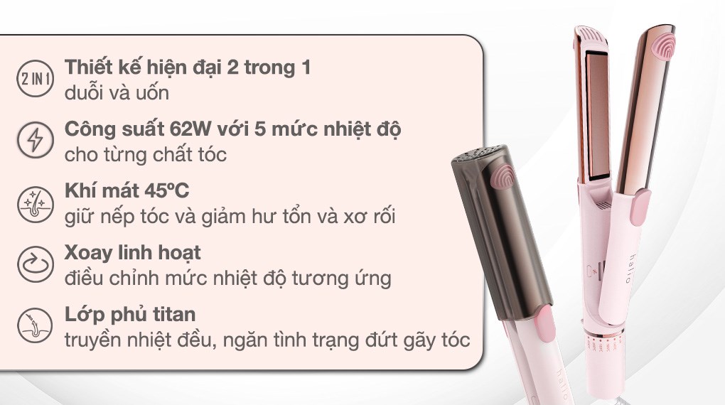 Máy tạo kiểu tóc Halio 2in1 Airplus Hair Styler