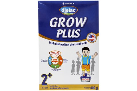 Sữa bột Dielac Grow Plus 2+ hộp xanh 400g