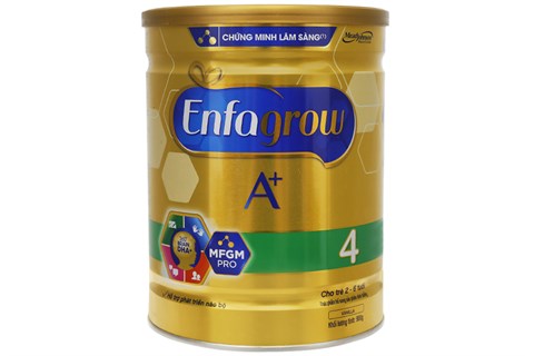 Sữa Bột Enfagrow A+ 4 360° Brain DHA+ Với MFGM Pr lon 900g