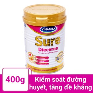 Sữa bột Vinamilk Sure Diecerna lon 400g (cho người bệnh tiểu đường)