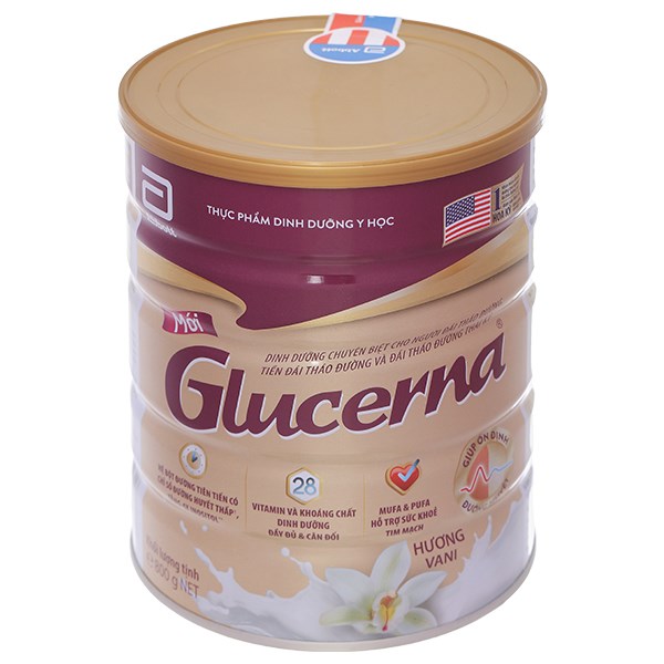 Sữa bột Glucerna Hương Vani Lon 800G