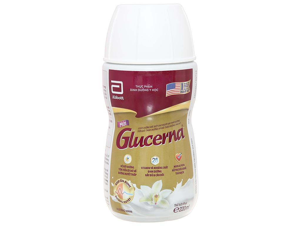 Sữa bột pha sẵn Glucerna hương vani cho người tiểu đường 1