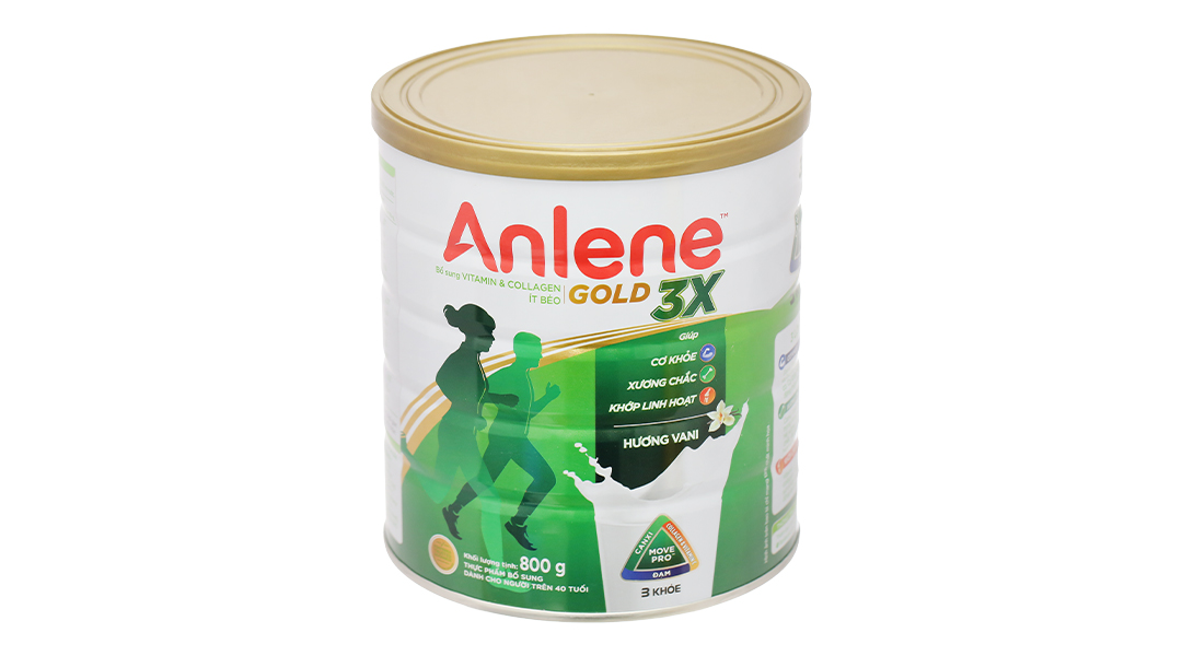 Sữa bột Anlene Gold 3X giúp xương chắc khỏe hương vani