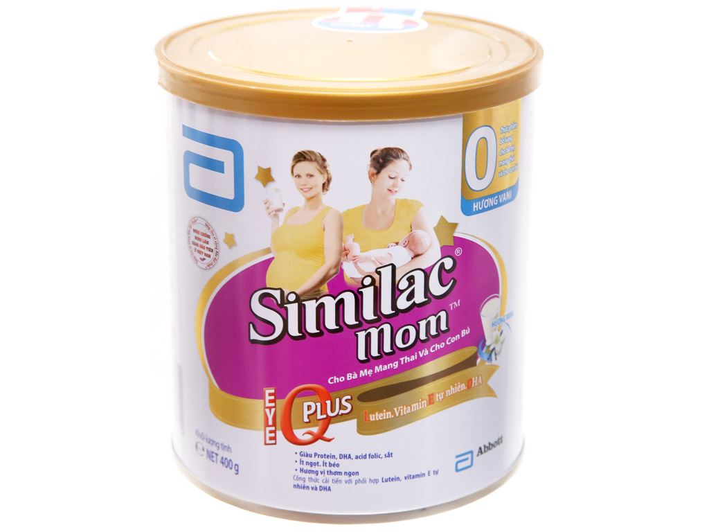 Sữa bột Abbott Similac Mom Eye-Q Plus ít béo lon 400g 1