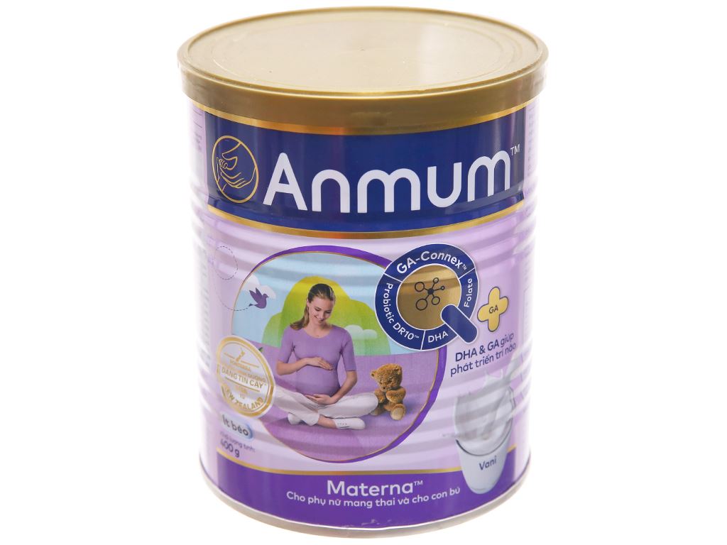 Sữa bột Anmum Materna vani ít béo lon 400g 1