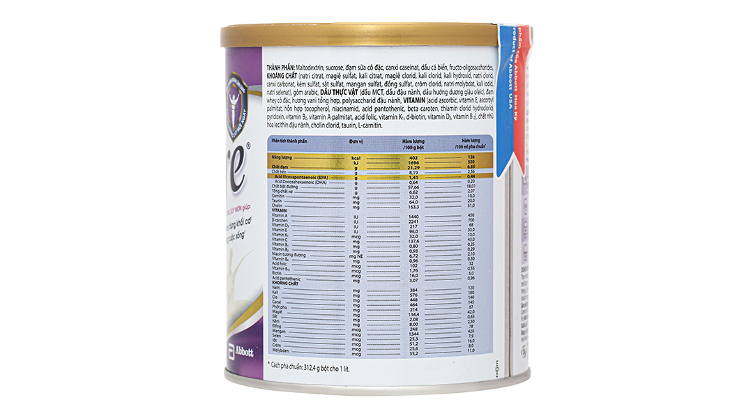 Sữa bột Prosure bổ sung dinh dưỡng cho người sụt cân do bệnh hương vani ...