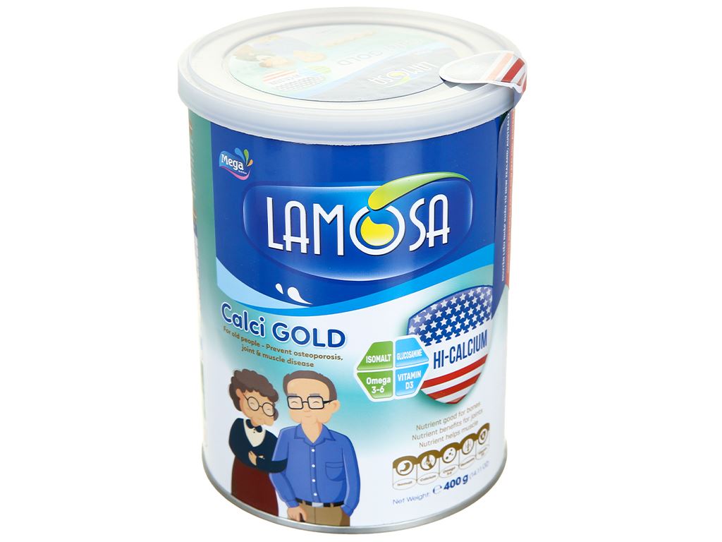 Sữa bột Lamosa Calci Gold lon 400g 1