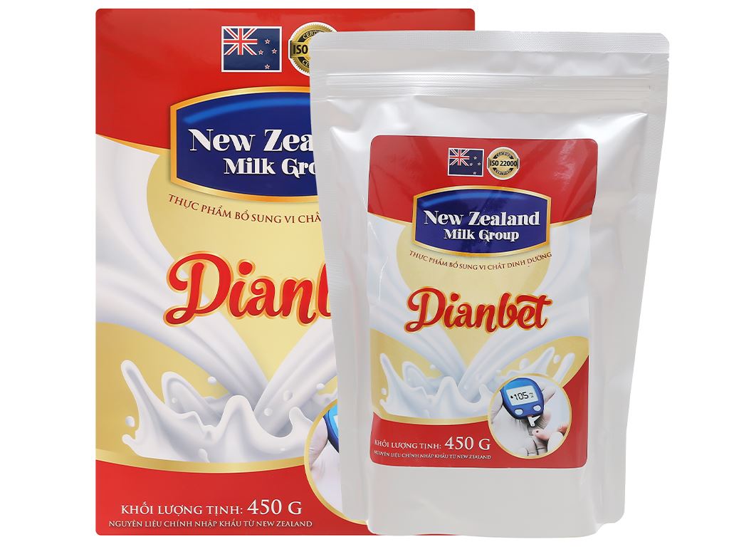 Sữa bột New Zealand Milk Dianbet hộp 450g (cho người lớn) 6