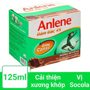 Lốc 4 hộp sữa bột pha sẵn Anlene đậm đặc 4x socola 125ml