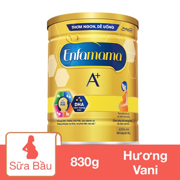 Sữa Bầu Enfamama A+ 360° Brain Plus Hương Vani 830G