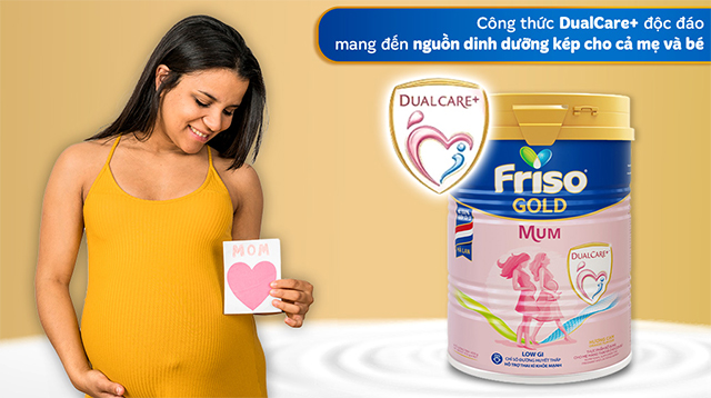 Nguồn dinh dưỡng kép được cung cấp bởi công thức DualCare+ độc đáo cho mẹ và bé trong cả thai kỳ