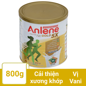 Sữa bột Anlene Gold 5X hương vani lon 800g (trên 40 tuổi)