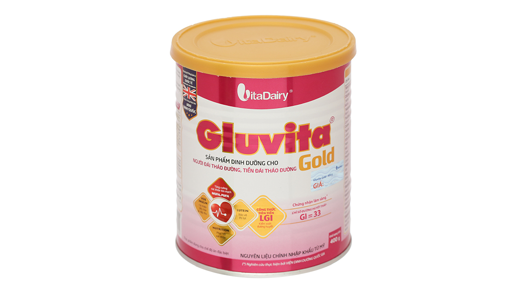 Sữa bột Gluvita Gold bổ sung dinh dưỡng cho người đái tháo đường