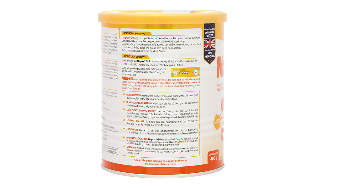 Sản phẩm dinh dưỡng chuyên biệt cho người bệnh thận lon 400g - 11