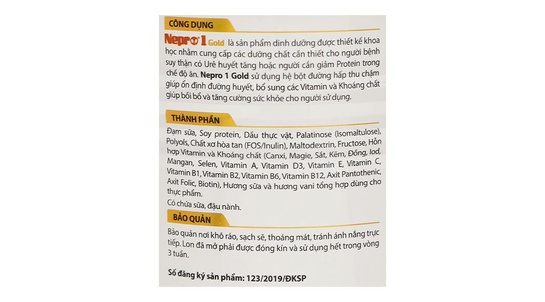 Sản phẩm dinh dưỡng chuyên biệt cho người bệnh thận lon 400g - 12