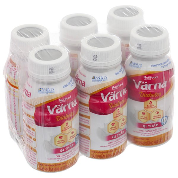 Sữa nước dinh dưỡng Varna Diabetes (6 chai x 237ml)