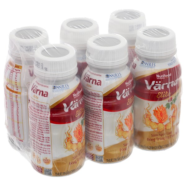 Sữa bột pha sẵn Nutifood Varna Elite bổ sung dinh dưỡng (6 chai x 237ml)