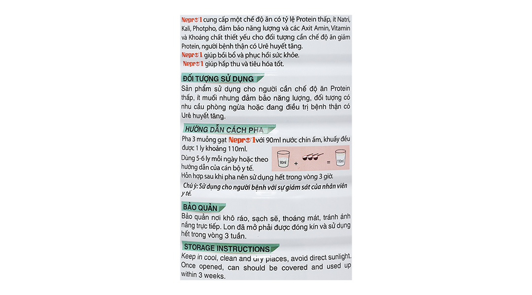 Sản phẩm dinh dưỡng giảm protein Nepro 1 - 12