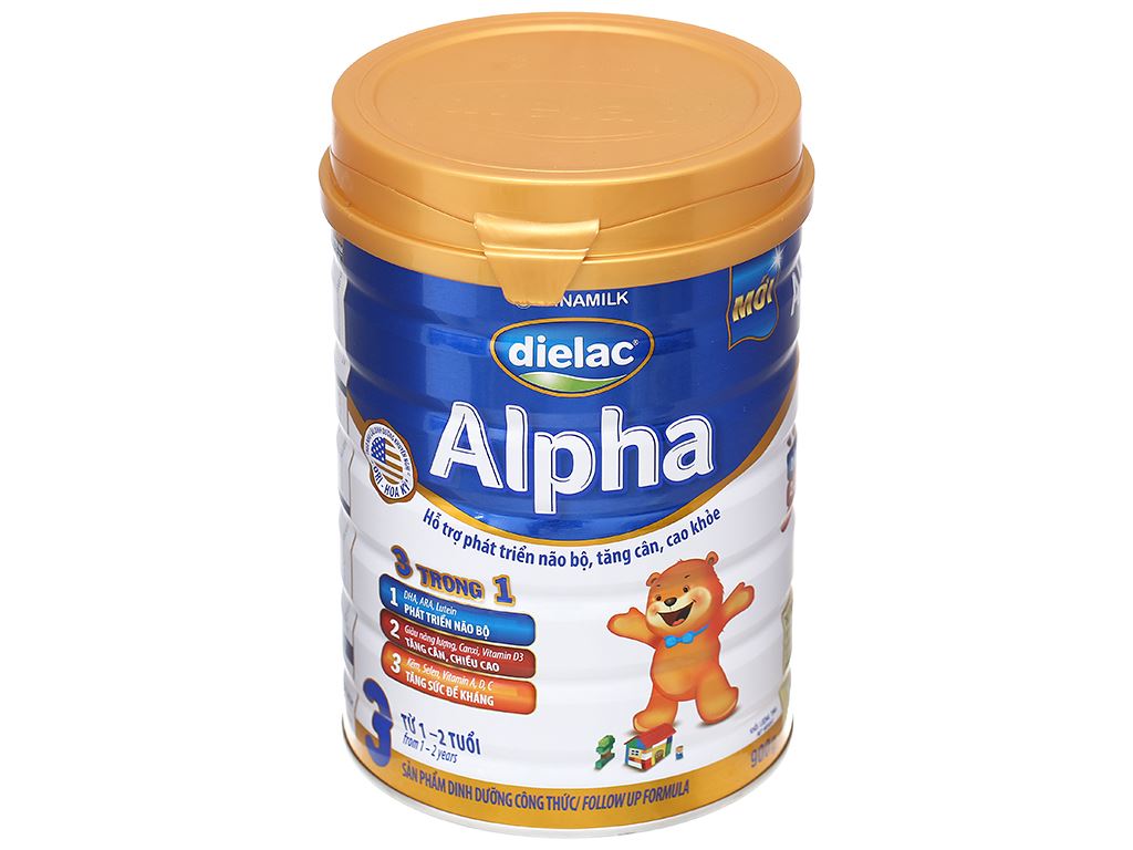 Sữa bột Dielac Alpha 3 lon 900g (1 - 2 tuổi) 1