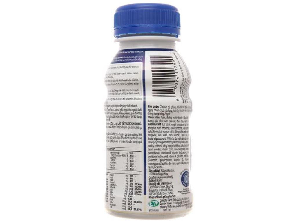 Sữa bột pha sẵn Ensure Gold Vigor vani chai 237ml 9