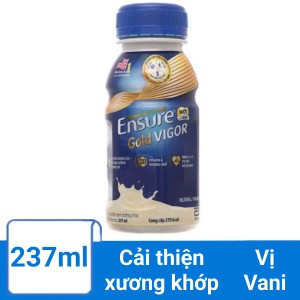 Sữa bột pha sẵn Ensure Gold Vigor vani chai 237ml
