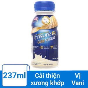 Sữa bột pha sẵn Ensure Gold Vigor vani chai 237ml