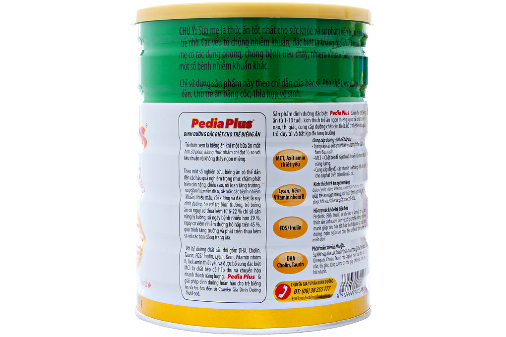 Sữa bột NutiFood Pedia Plus 900g (cho bé 1-10 tuổi)