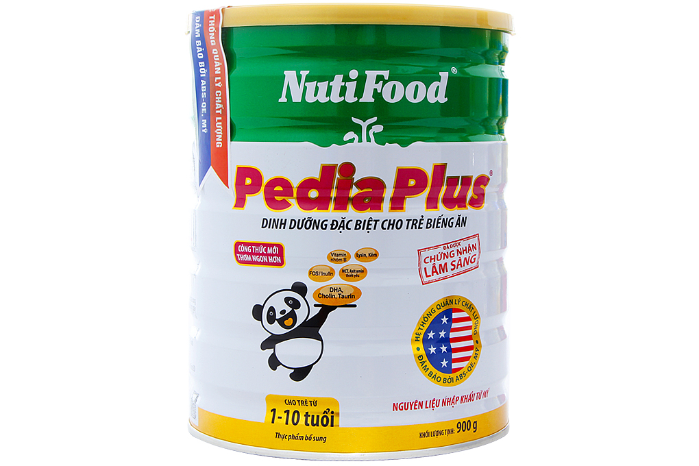 Sữa bột NutiFood Pedia Plus 900g (cho bé 1-10 tuổi)