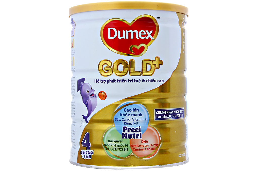 Sữa bột Dumex Gold 4 800g (cho bé 2-6 tuổi)