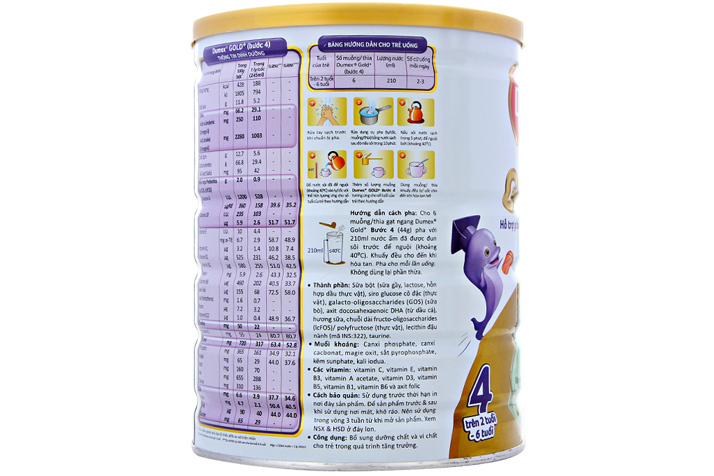 Sữa bột Dumex Gold 4 800g (cho bé 2-6 tuổi)