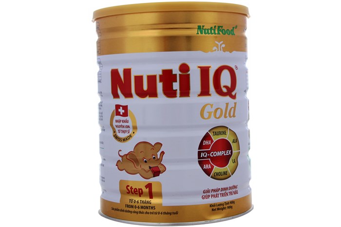 Kết quả hình ảnh cho nuti IQ step 1 900g gold