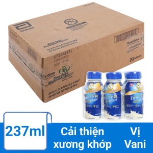 Thùng 24 chai sữa bột pha sẵn Ensure Gold Vigor vani 237ml