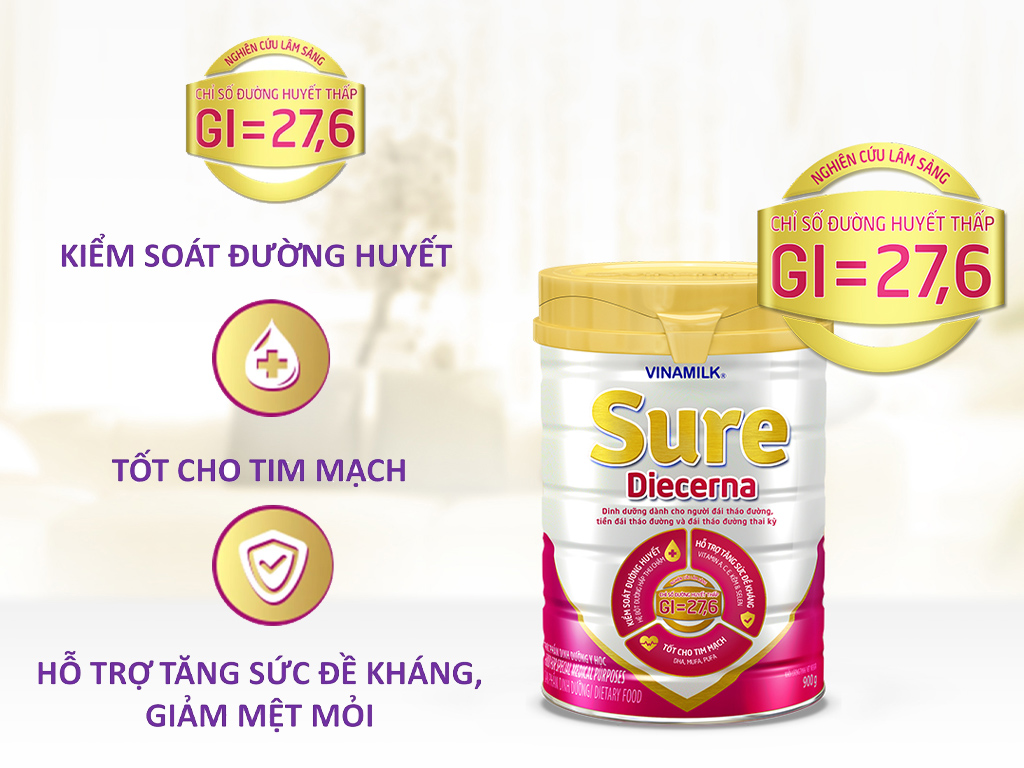 Sữa bột Sure Diecerna lon 900g giá tốt tại Bách hoá XANH