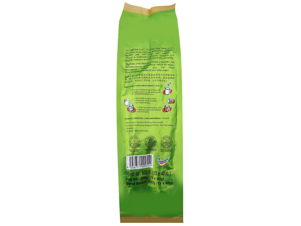 Trà sữa Aik Cheong TehTarik Classic bịch 600g 3