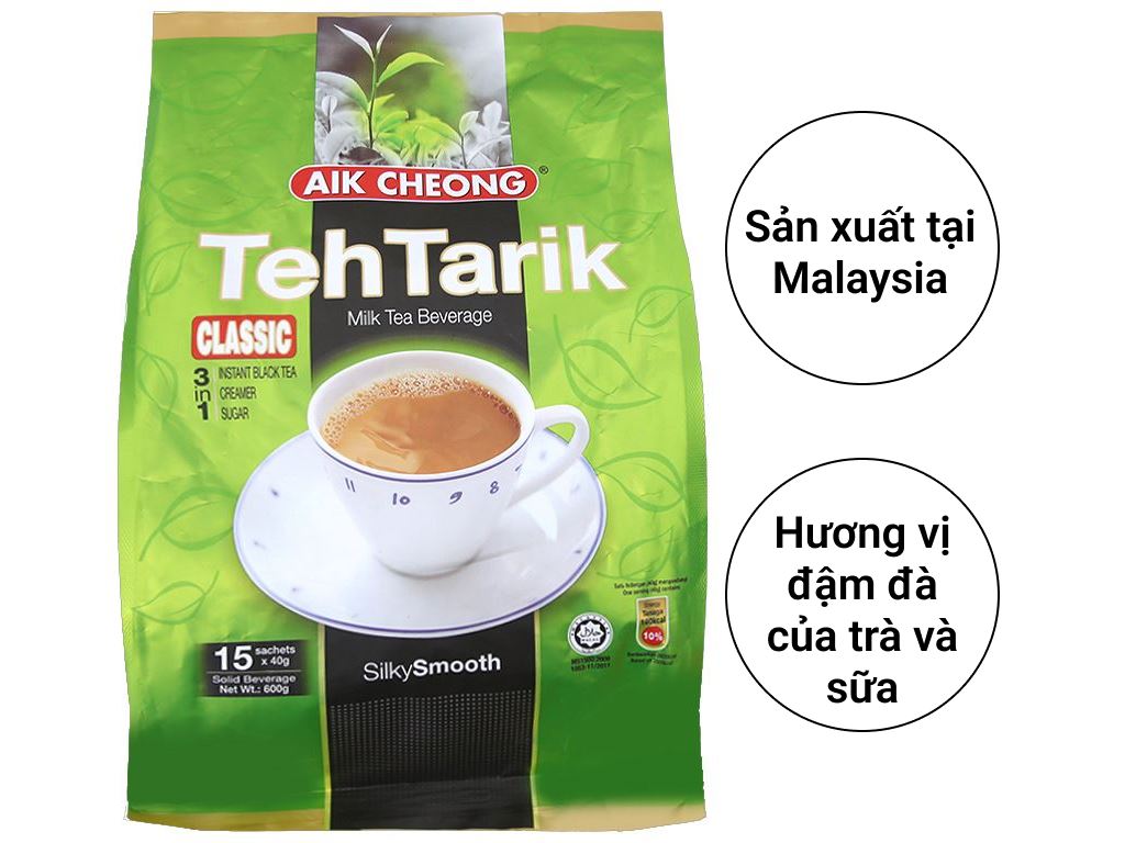 Trà sữa Aik Cheong TehTarik Classic bịch 600g 2