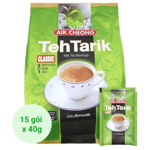 Trà sữa Aik Cheong TehTarik Classic bịch 600g (15 gói x 40g)