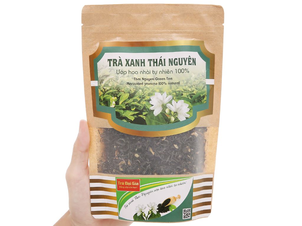 Trà xanh Thái Nguyên ướp hoa nhài Đại Gia gói 100g 4