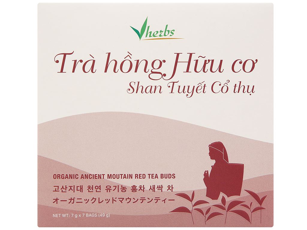 Trà hồng hữu cơ Vherbs Shan Tuyết Cổ Thụ hộp 49g ( 7 gói x 7g ) 2
