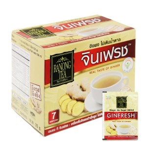 Bột trà gừng 100% không đường Ranong Tea hộp 35g ( 7 gói x 5g )