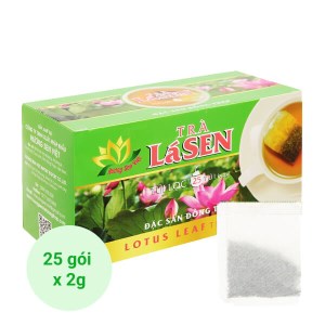 Trà lá sen túi lọc Hương Sen Việt hộp 50g (25 túi x 2g)