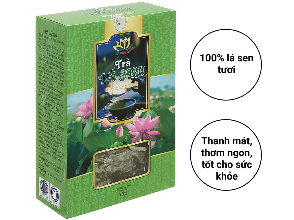Trà lá sen Hương Sen Việt hộp 70g 2