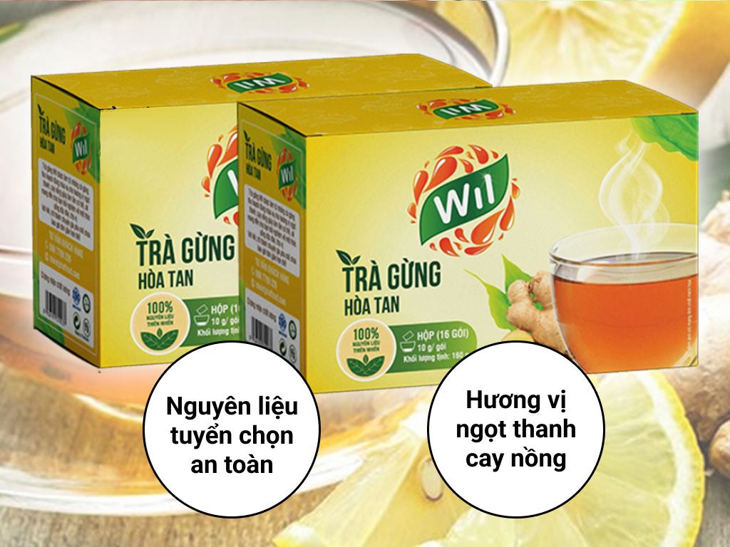 Những thành phần chính có trong trà gừng bách hoá xanh?
