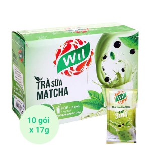 Trà sữa Wil vị matcha hộp 170g ( 10 gói x 17g )